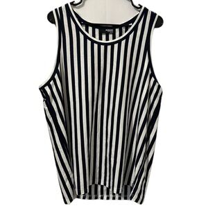 NEW Men’s Black and White Striped Tank
